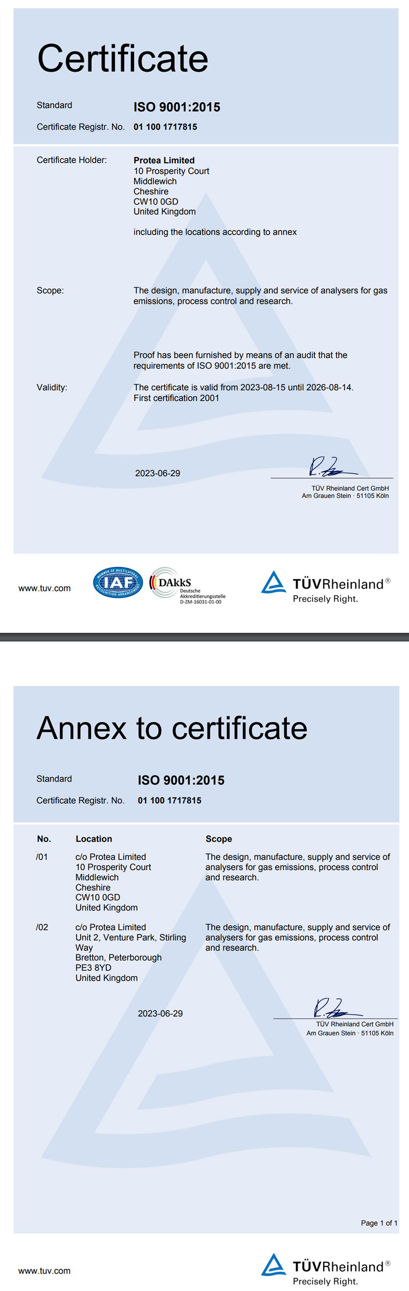 ISO 9001:2015 Re-certification Complete ISO 9001:2015 Re-certification Complete