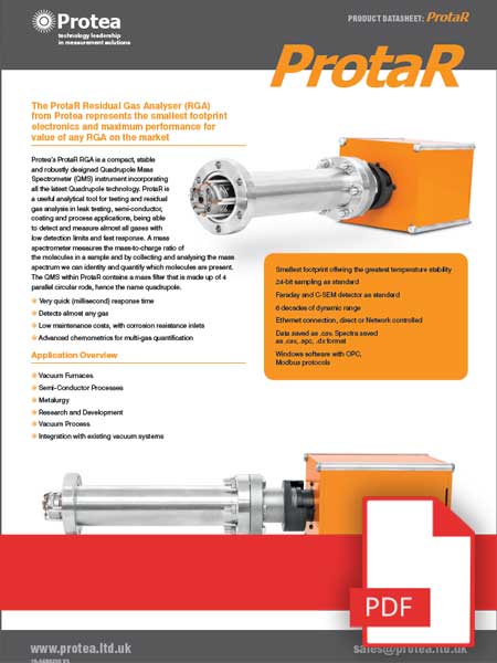 ProtaR Residual Gas Analyser ProtaR Residual Gas Analyser