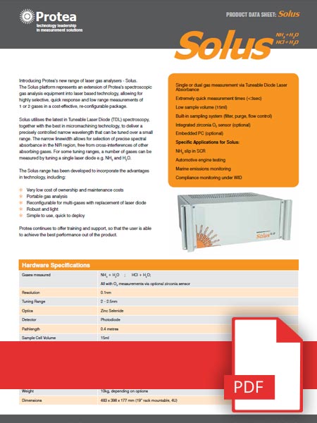 Solus NH3 HCL Analyser Solus NH3 HCL Analyser